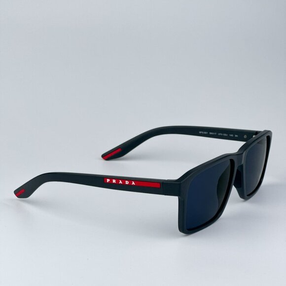 Prada Linea Rossa PS05YS UFK05U BRAND NEW Sunglasses Grey Rubber Blue Unisex - Picture 6 of 10